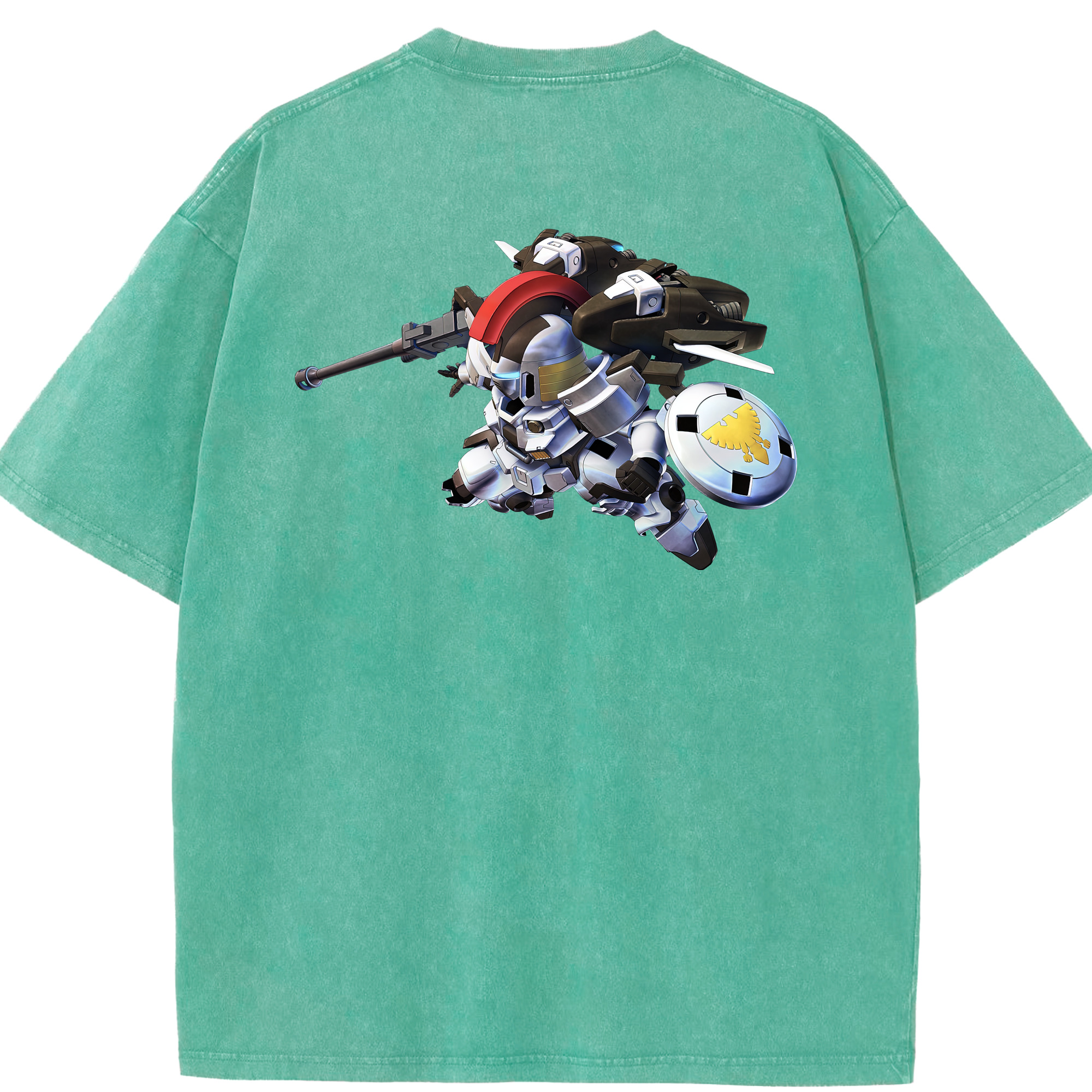 （画像用） 機動戦士ガンダム Mobile Suit Gundam 綿100% ヴィンテージ風 半袖Tシャツ（背面プリント）